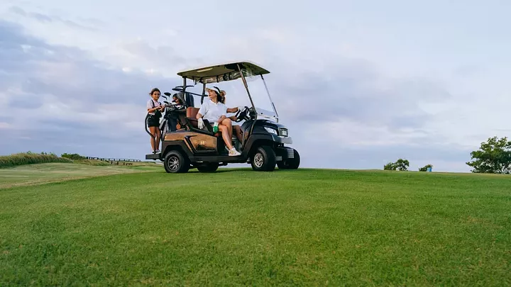 golf cart on the course